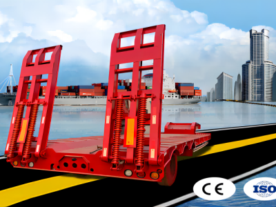 Low flatbed semi-trailer