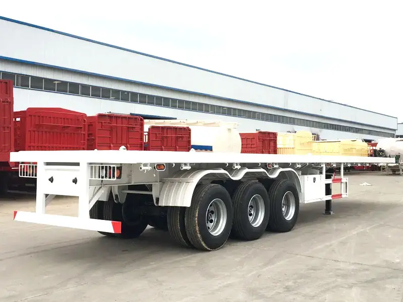 Container Transport 40 Feet Flatbed Semi Trailer