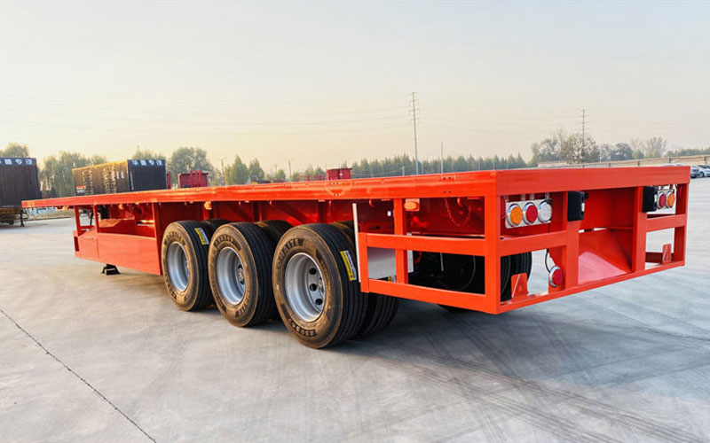 Flatbed Container Trailer 40 Tons Flat Deck Trailer