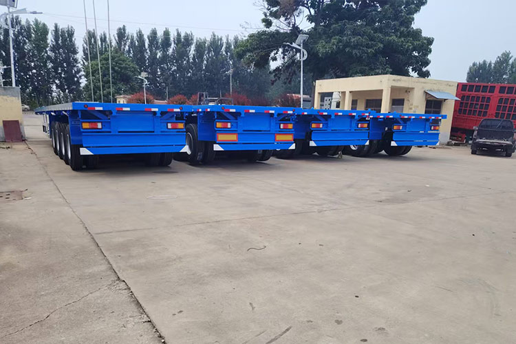 Reboque de plataforma de 45 pés para serviço pesado, 4 eixos