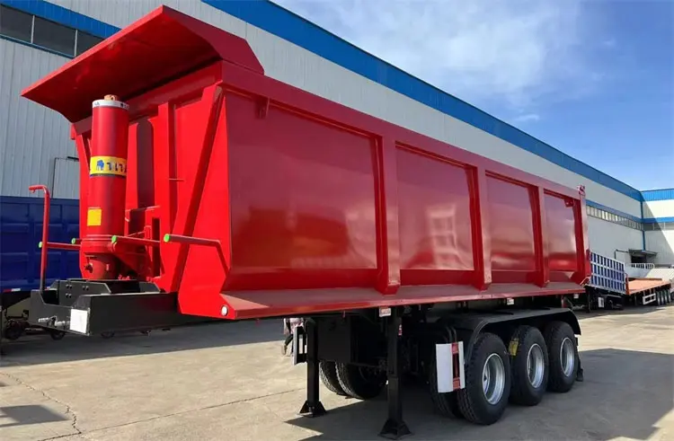 3 Axles 60 Tons End Dump Trailer Tipper Semi Truck Trailer