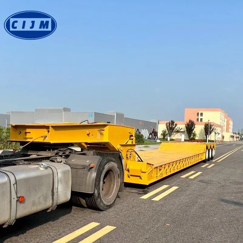 3 Axle Gooseneck Lowbed Semi Trailer