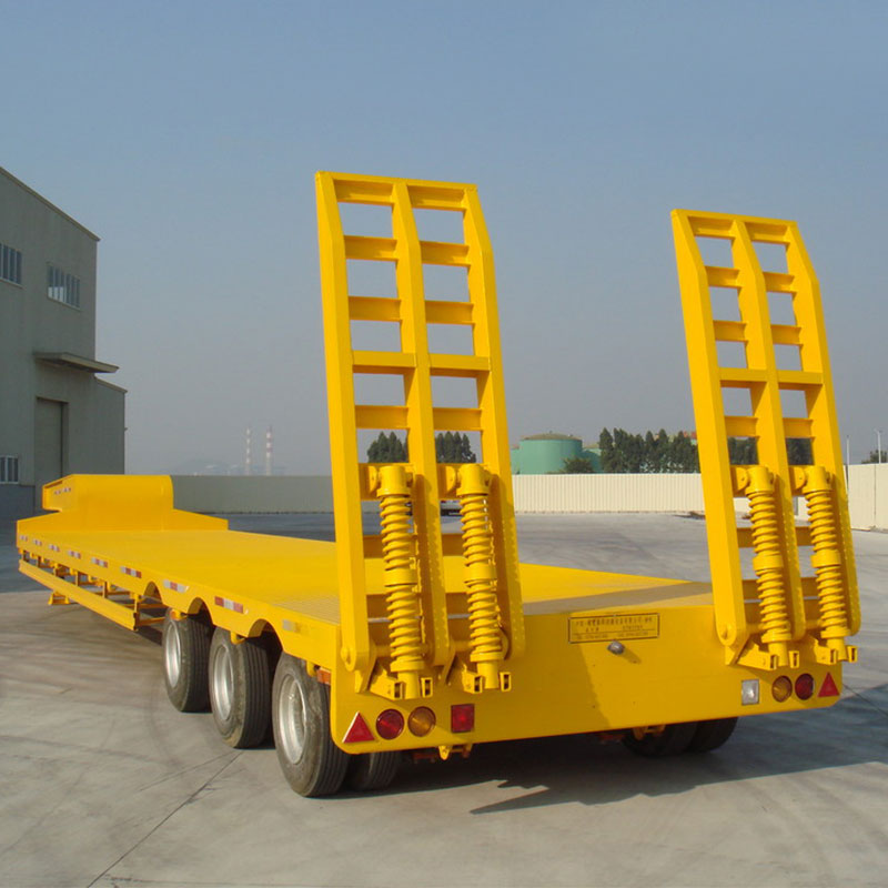 3 Axles 13m Lowbed Semi Trailer