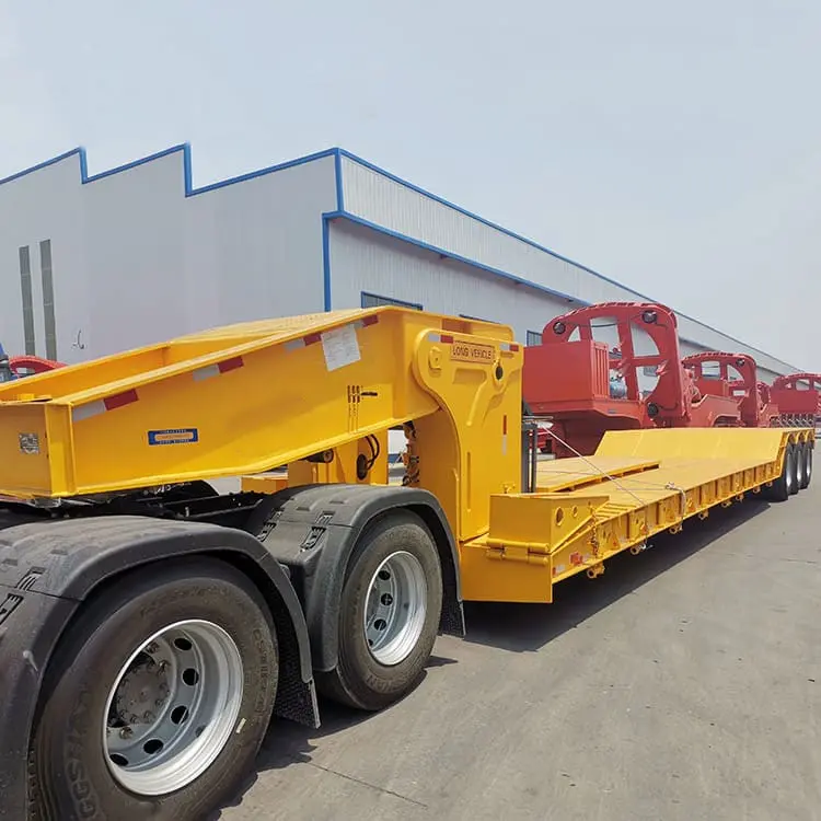 3 Axles Gooseneck Lowbed Trailer