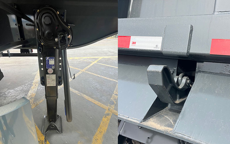 3 محاور مقطورة تفريغ نهاية فولاذية