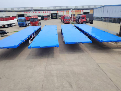 Heavy Duty Flatbed Trailer 4 Axle 