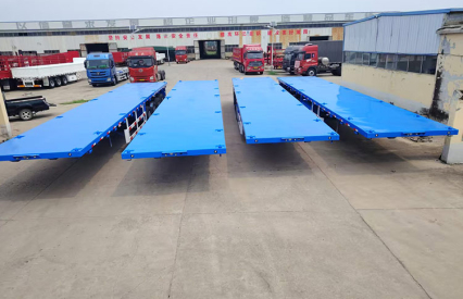 Heavy Duty Flatbed Trailer 4 Axle 