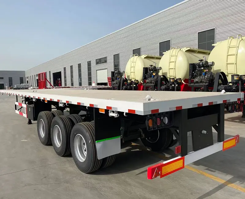 3 axle flatbed trailer 