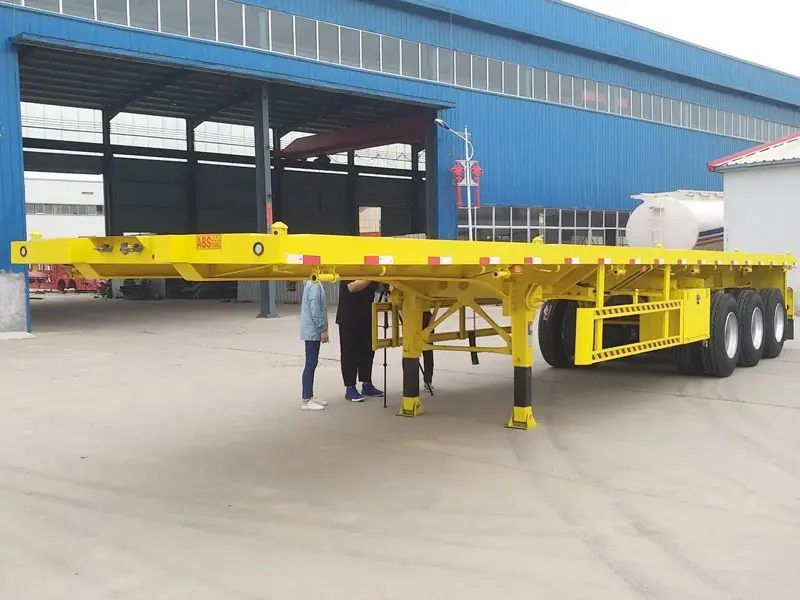 3 Axle 60 Tons Flatbed Semi Trailer