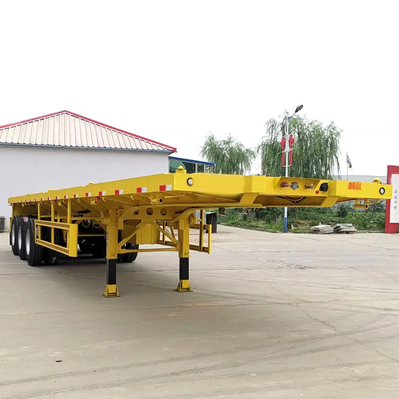 3 Axles 40 Feet Flatbed Semi Trailer 