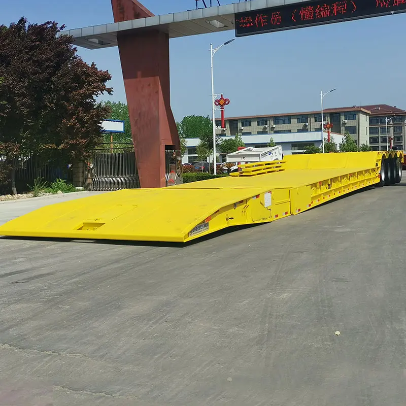 100 Ton 4 Axle Front Loading Folding Gooseneck Trailer for Sale